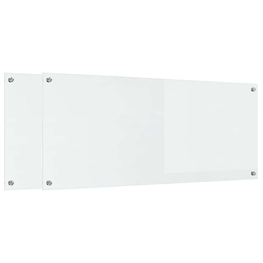Kuchyňský Obklad 2 Ks Transparentní 120 X 50 Cm Tvrzené Sklo