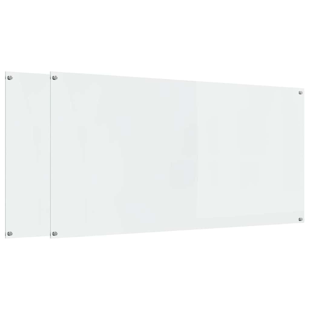 Kuchyňský Obklad 2 Ks Transparentní 120 X 60 Cm Tvrzené Sklo