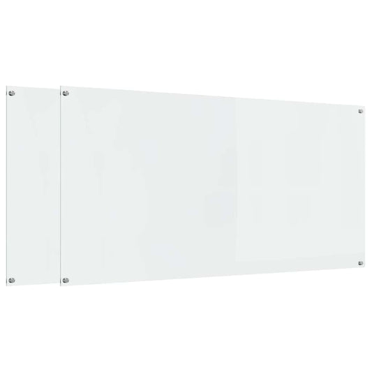 Kuchyňský Obklad 2 Ks Transparentní 120 X 60 Cm Tvrzené Sklo