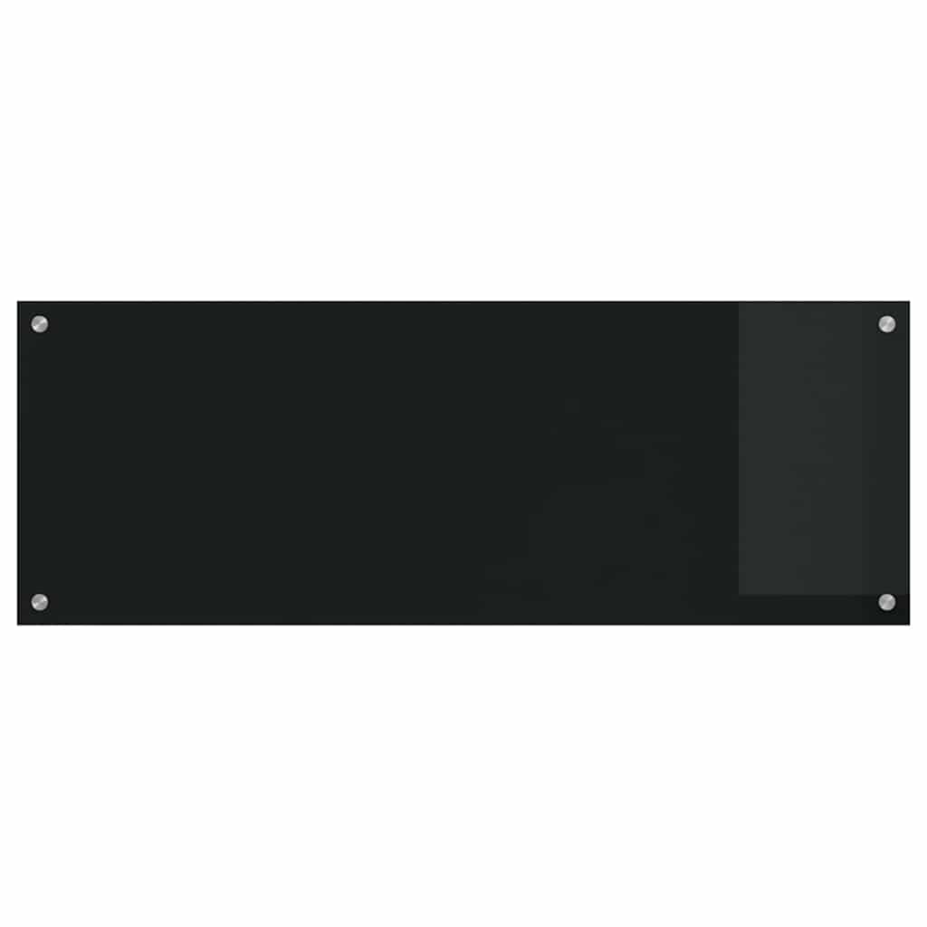 Kuchyňský Obklad 2 Ks Černá 110 X 40 Cm Tvrzené Sklo