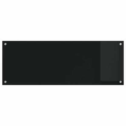 Kuchyňský Obklad 2 Ks Černá 110 X 40 Cm Tvrzené Sklo