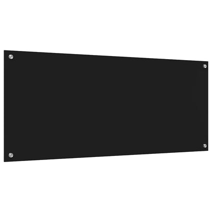 Kuchyňský Obklad 2 Ks Černá 120 X 50 Cm Tvrzené Sklo