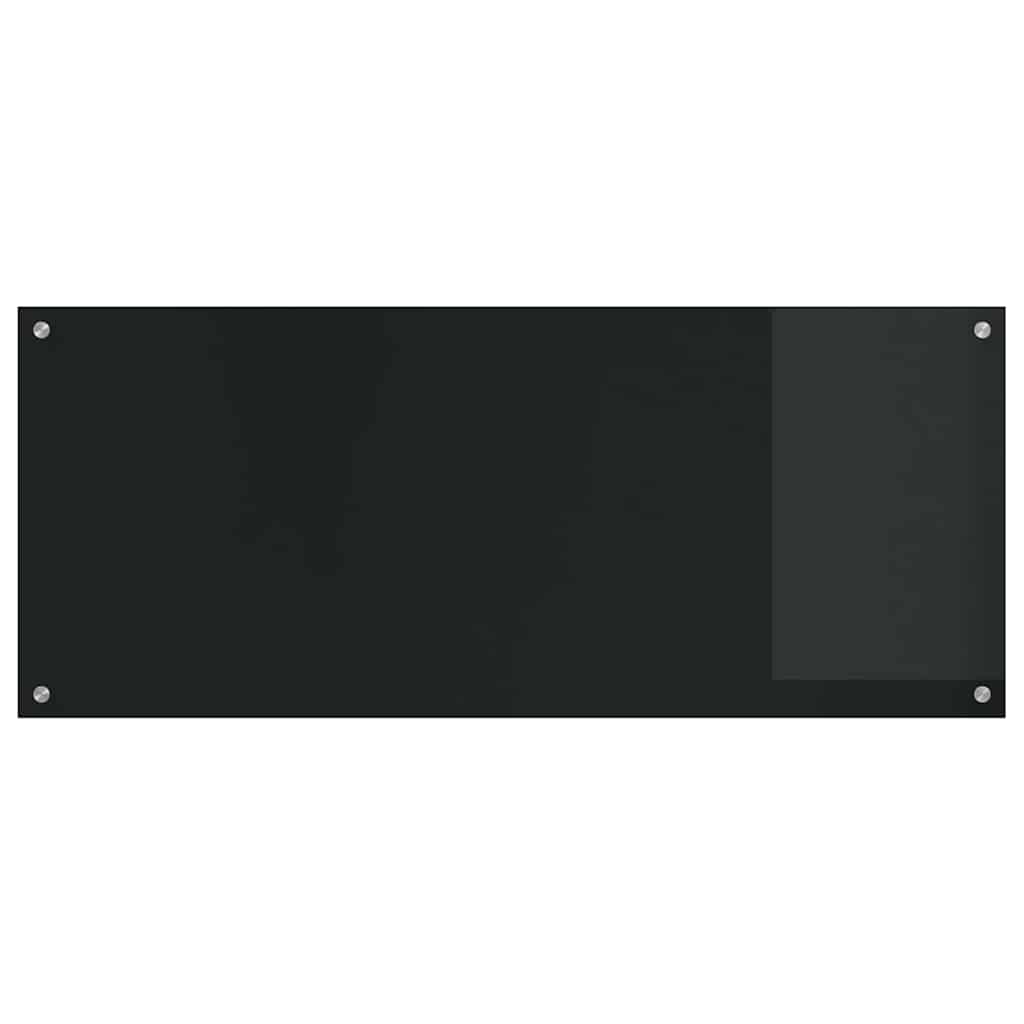 Kuchyňský Obklad 2 Ks Černá 120 X 50 Cm Tvrzené Sklo