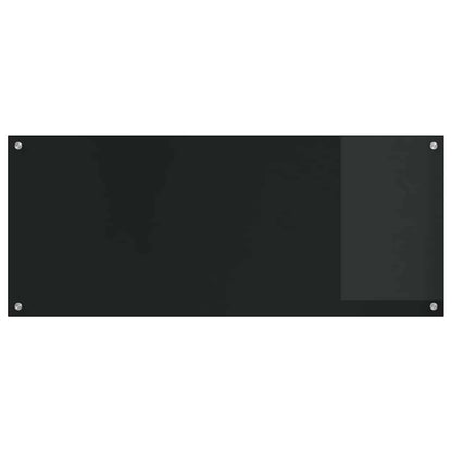Kuchyňský Obklad 2 Ks Černá 120 X 50 Cm Tvrzené Sklo