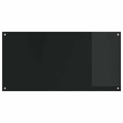 Kuchyňský Obklad 2 Ks Černá 120 X 60 Cm Tvrzené Sklo