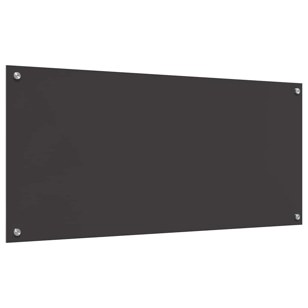 Kuchyňský Obklad 2 Ks Tmavě Šedá 110 X 50 Cm Tvrzené Sklo
