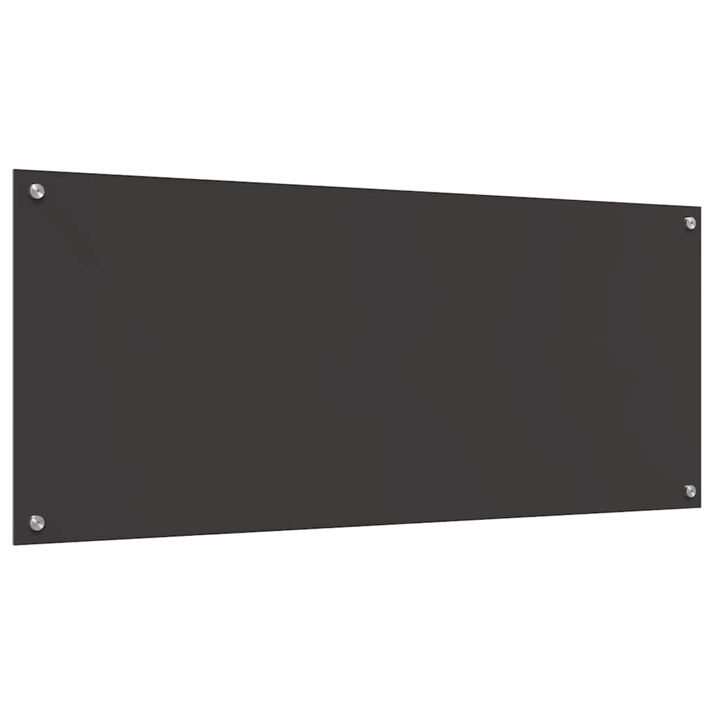 Kuchyňský Obklad 2 Ks Tmavě Šedá 120 X 50 Cm Tvrzené Sklo