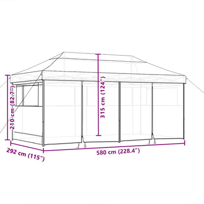 Párty Stan Pop-Up Taupe 580 X 292 X 315 Cm Oxford Látka