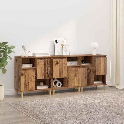 Konzole 3 Ks Staré Dřevo 60 X 35 X 70 Cm Kompozitní Dřevo