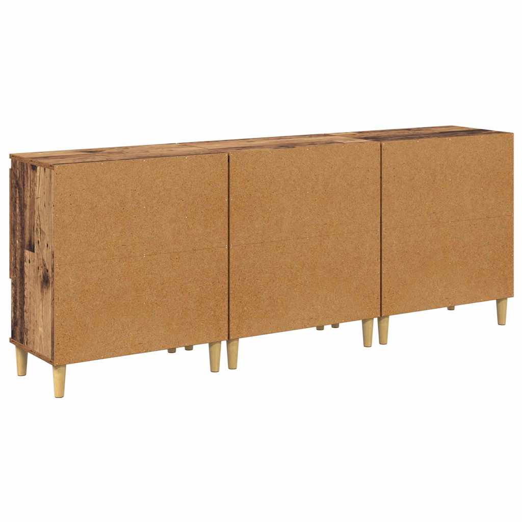 Konzole 3 Ks Staré Dřevo 60 X 35 X 70 Cm Kompozitní Dřevo