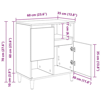 Konzole 3 Ks Staré Dřevo 60 X 35 X 70 Cm Kompozitní Dřevo