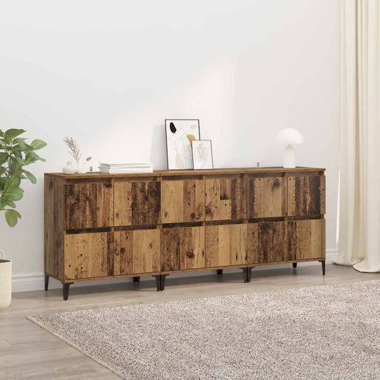 Konzole 3 Ks Staré Dřevo 60 X 35 X 70 Cm Kompozitní Dřevo