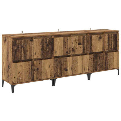 Konzole 3 Ks Staré Dřevo 60 X 35 X 70 Cm Kompozitní Dřevo