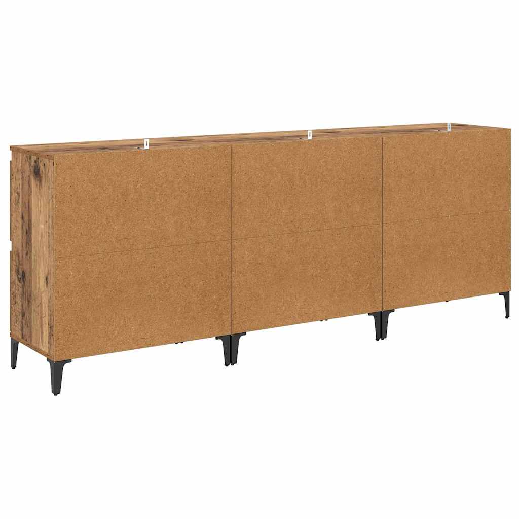 Konzole 3 Ks Staré Dřevo 60 X 35 X 70 Cm Kompozitní Dřevo
