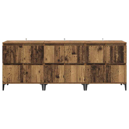 Konzole 3 Ks Staré Dřevo 60 X 35 X 70 Cm Kompozitní Dřevo