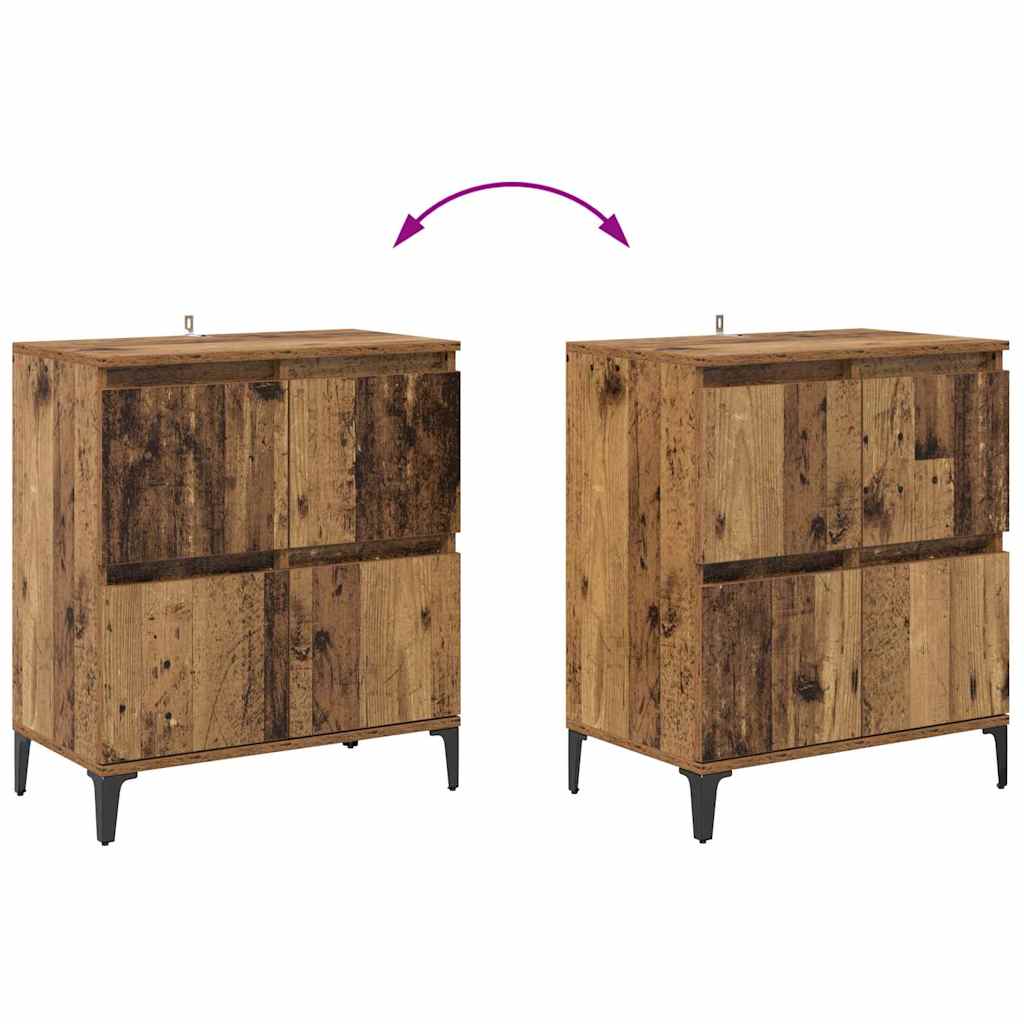 Konzole 3 Ks Staré Dřevo 60 X 35 X 70 Cm Kompozitní Dřevo