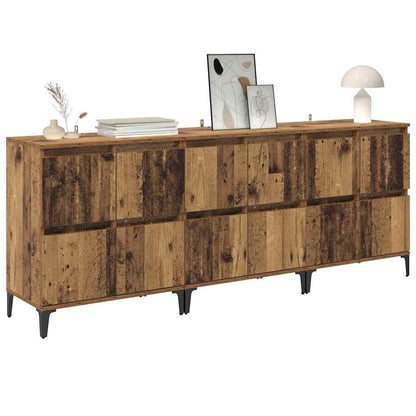Konzole 3 Ks Staré Dřevo 60 X 35 X 70 Cm Kompozitní Dřevo