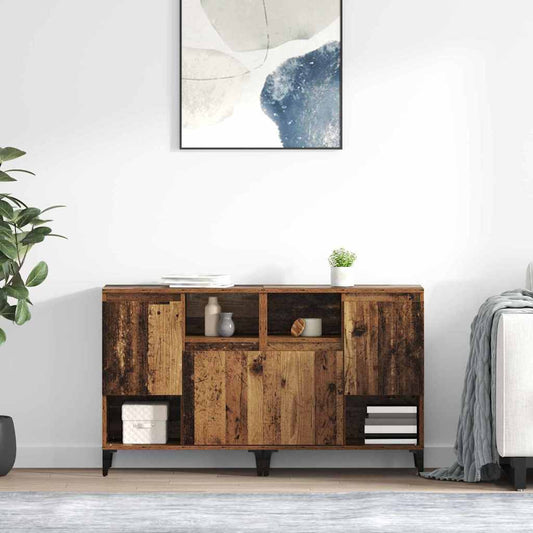 Konzole 2 Ks Staré Dřevo 60 X 35 X 70 Cm Kompozitní Dřevo