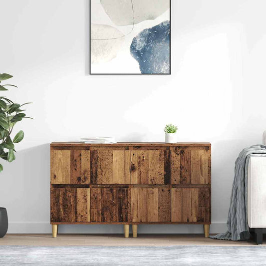 Konzole 2 Ks Staré Dřevo 60 X 35 X 70 Cm Kompozitní Dřevo
