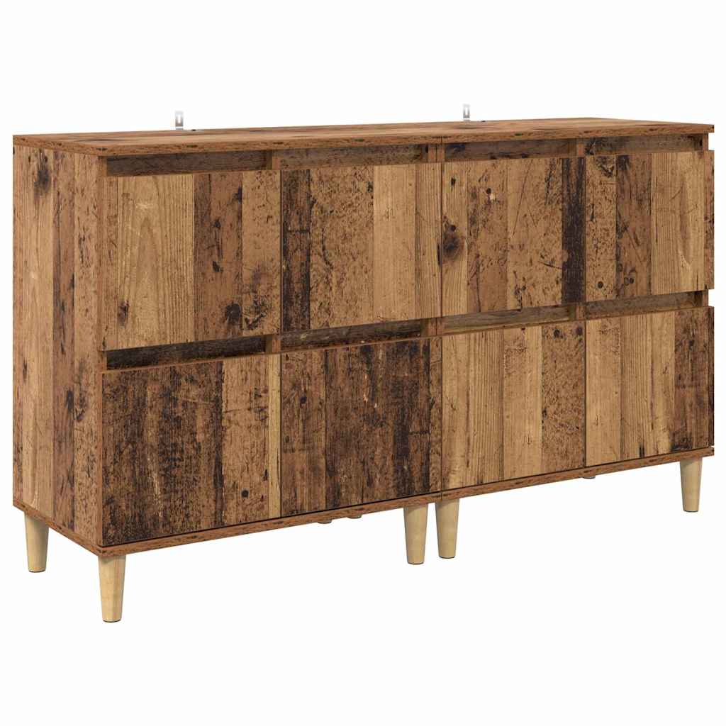 Konzole 2 Ks Staré Dřevo 60 X 35 X 70 Cm Kompozitní Dřevo