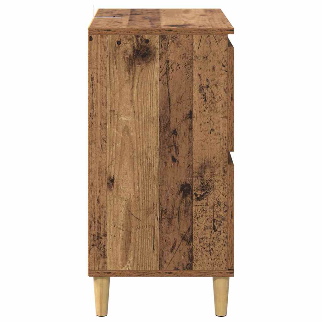Konzole 2 Ks Staré Dřevo 60 X 35 X 70 Cm Kompozitní Dřevo