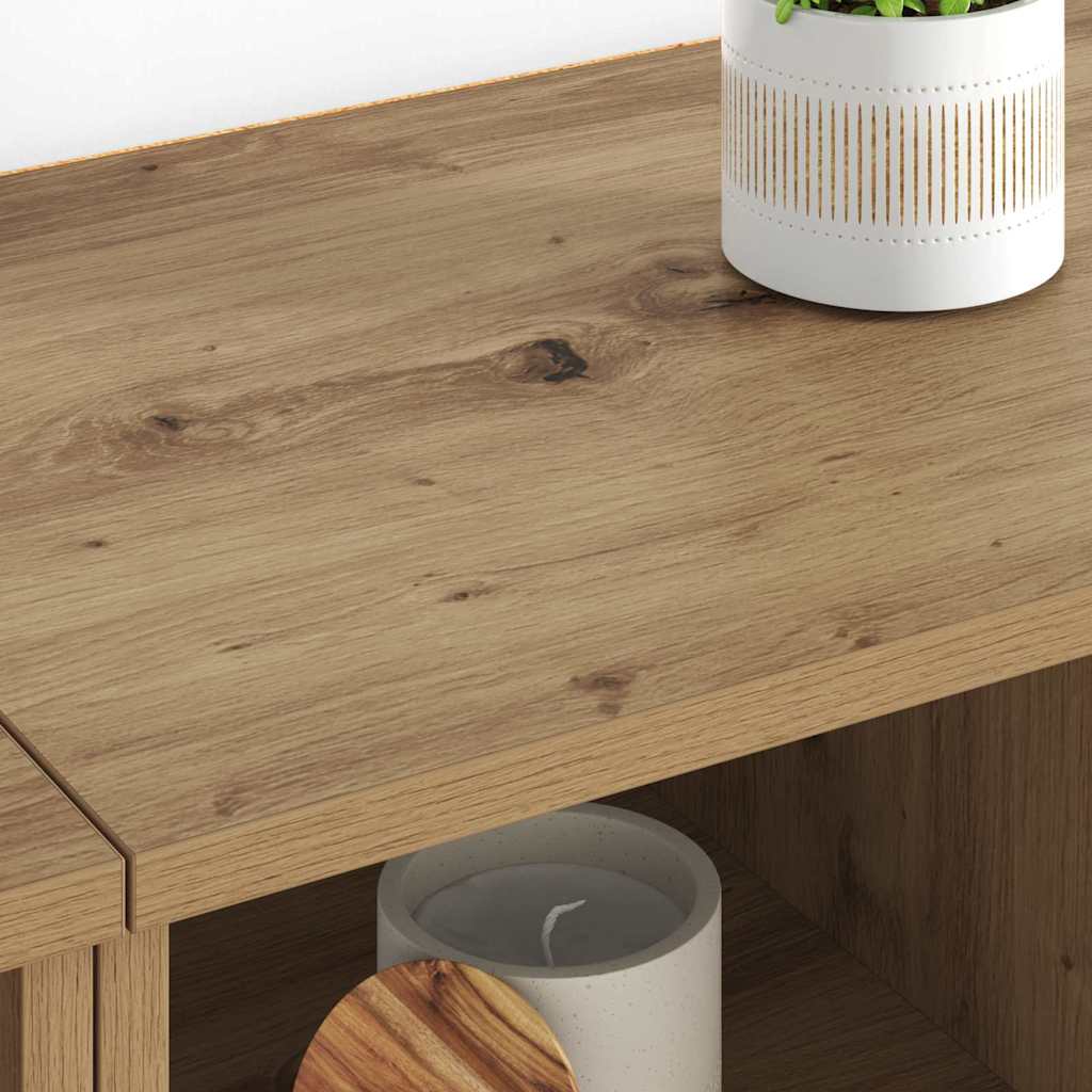 Konzole 2 Ks Artisanový Dub 60 X 35 X 70 Cm Kompozitní Dřevo