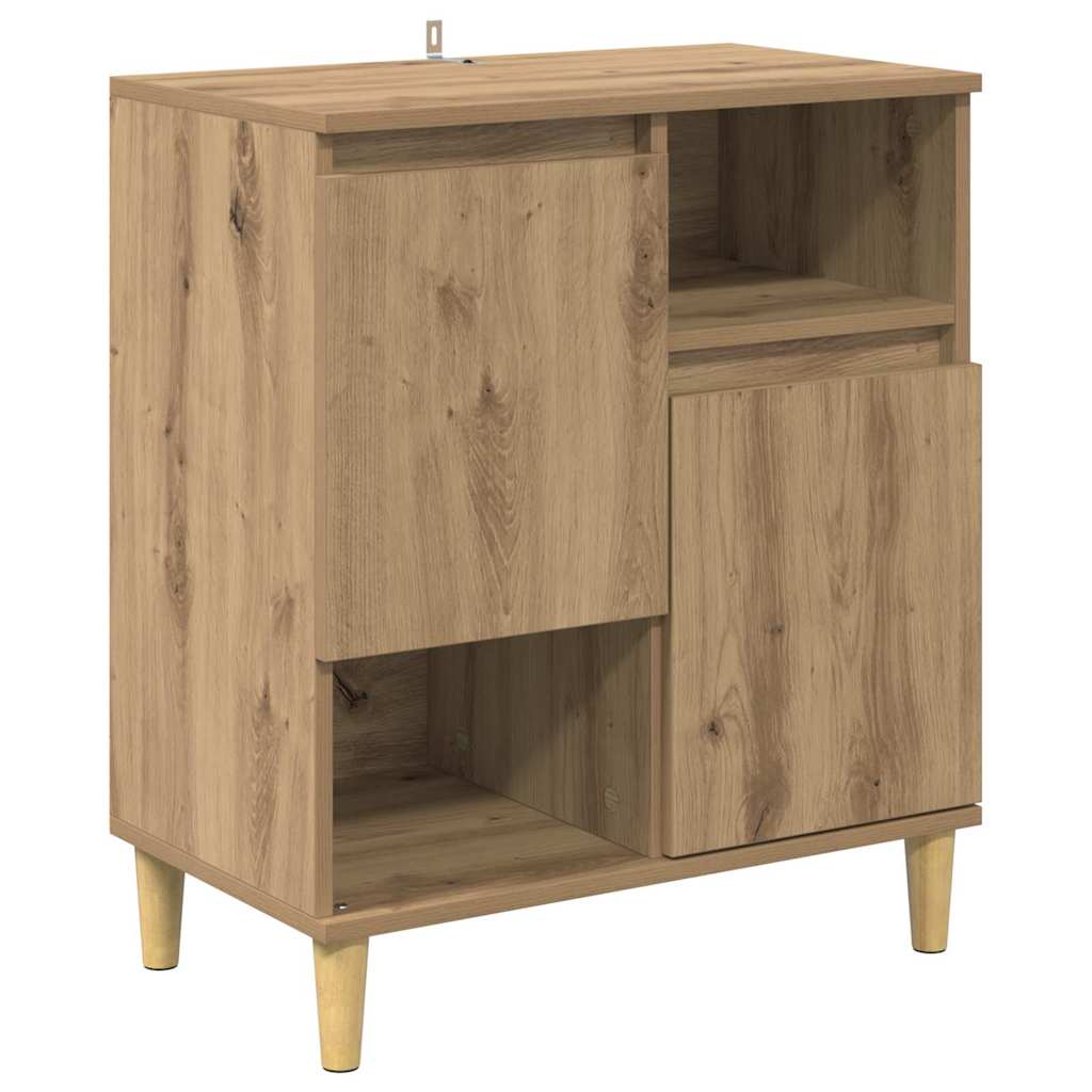 Konzole 2 Ks Artisanový Dub 60 X 35 X 70 Cm Kompozitní Dřevo