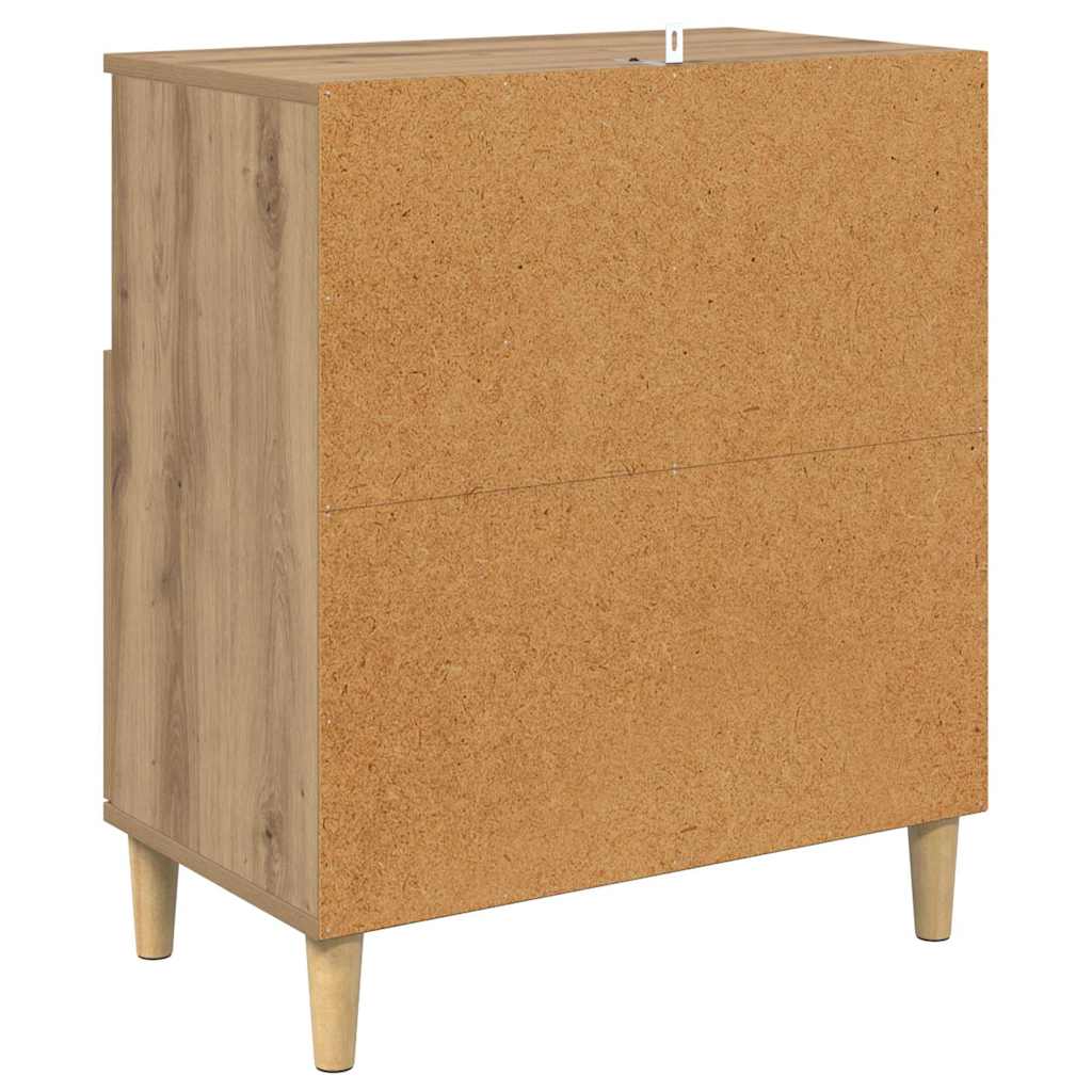 Konzole 2 Ks Artisanový Dub 60 X 35 X 70 Cm Kompozitní Dřevo