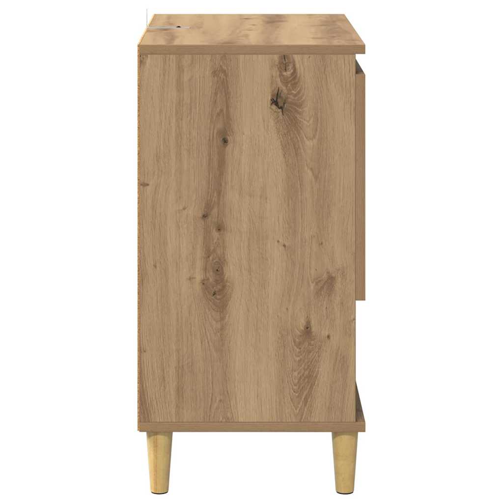 Konzole 2 Ks Artisanový Dub 60 X 35 X 70 Cm Kompozitní Dřevo