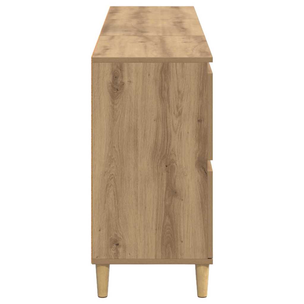 Konzole 3 Ks Artisanový Dub 60 X 35 X 70 Cm Kompozitní Dřevo