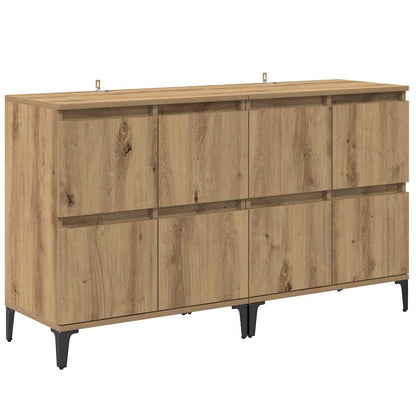 Konzole 2 Ks Artisanový Dub 60 X 35 X 70 Cm Kompozitní Dřevo