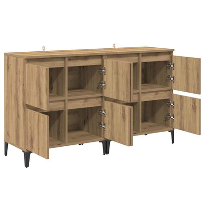 Konzole 2 Ks Artisanový Dub 60 X 35 X 70 Cm Kompozitní Dřevo