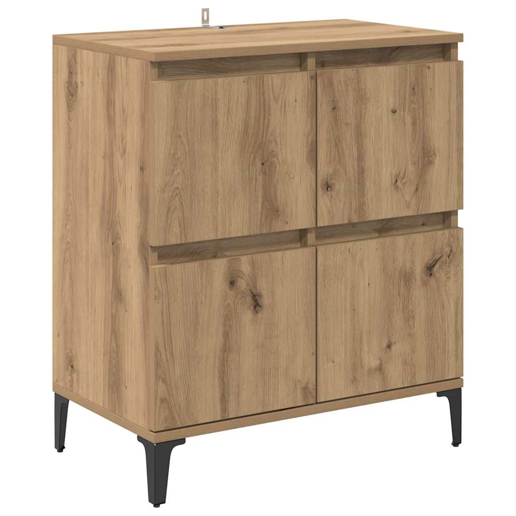 Konzole 2 Ks Artisanový Dub 60 X 35 X 70 Cm Kompozitní Dřevo