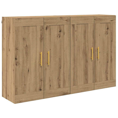 Nástěnná Skříň 2 Ks Artisanový Dub 69,5 X 34 X 90 Cm
