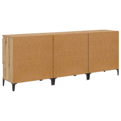 Konzole 3 Ks Artisanový Dub 60 X 35 X 70 Cm Kompozitní Dřevo