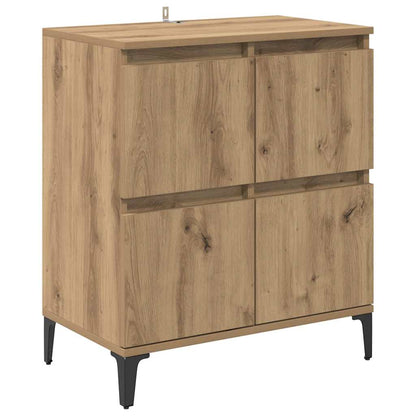 Konzole 3 Ks Artisanový Dub 60 X 35 X 70 Cm Kompozitní Dřevo