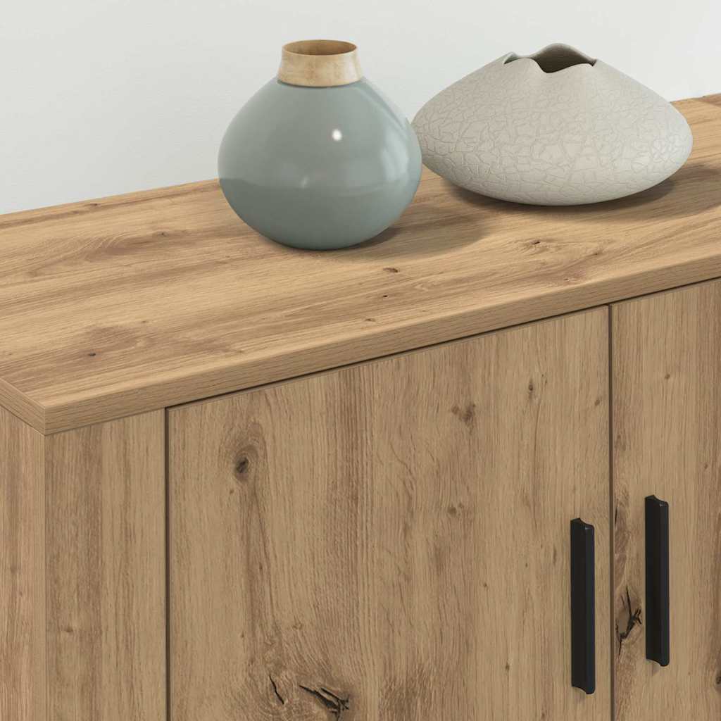 Nástěnný Tv Skříňový Set 3 Ks Artisanový Dub Kompozitní Dřevo
