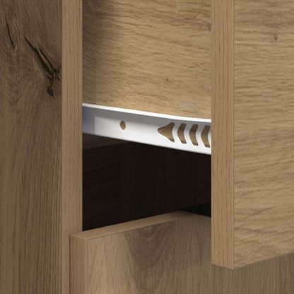 Konzole 2 Ks Artisanový Dub 60 X 30 X 70 Cm Kompozitní Dřevo