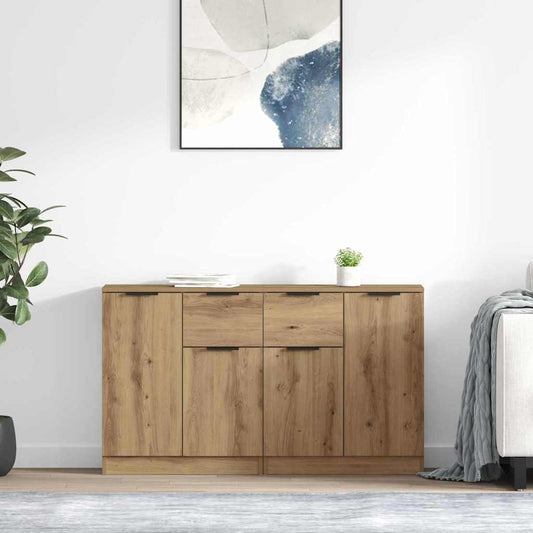 Konzole 2 Ks Artisanový Dub 60 X 30 X 70 Cm Kompozitní Dřevo