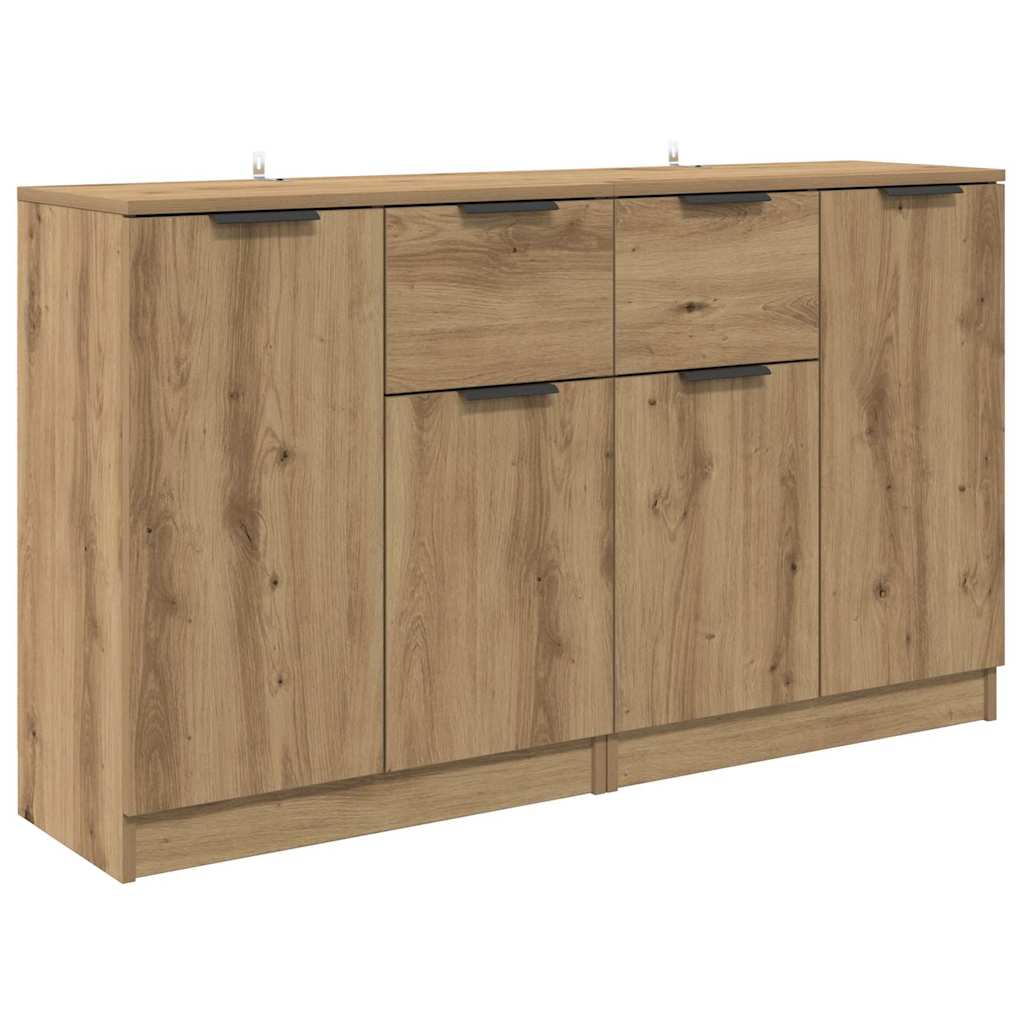 Konzole 2 Ks Artisanový Dub 60 X 30 X 70 Cm Kompozitní Dřevo