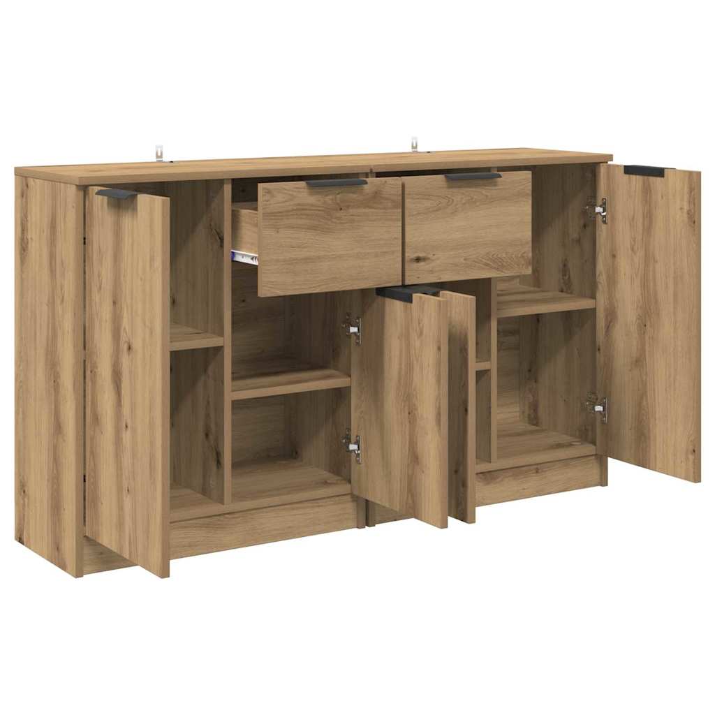 Konzole 2 Ks Artisanový Dub 60 X 30 X 70 Cm Kompozitní Dřevo