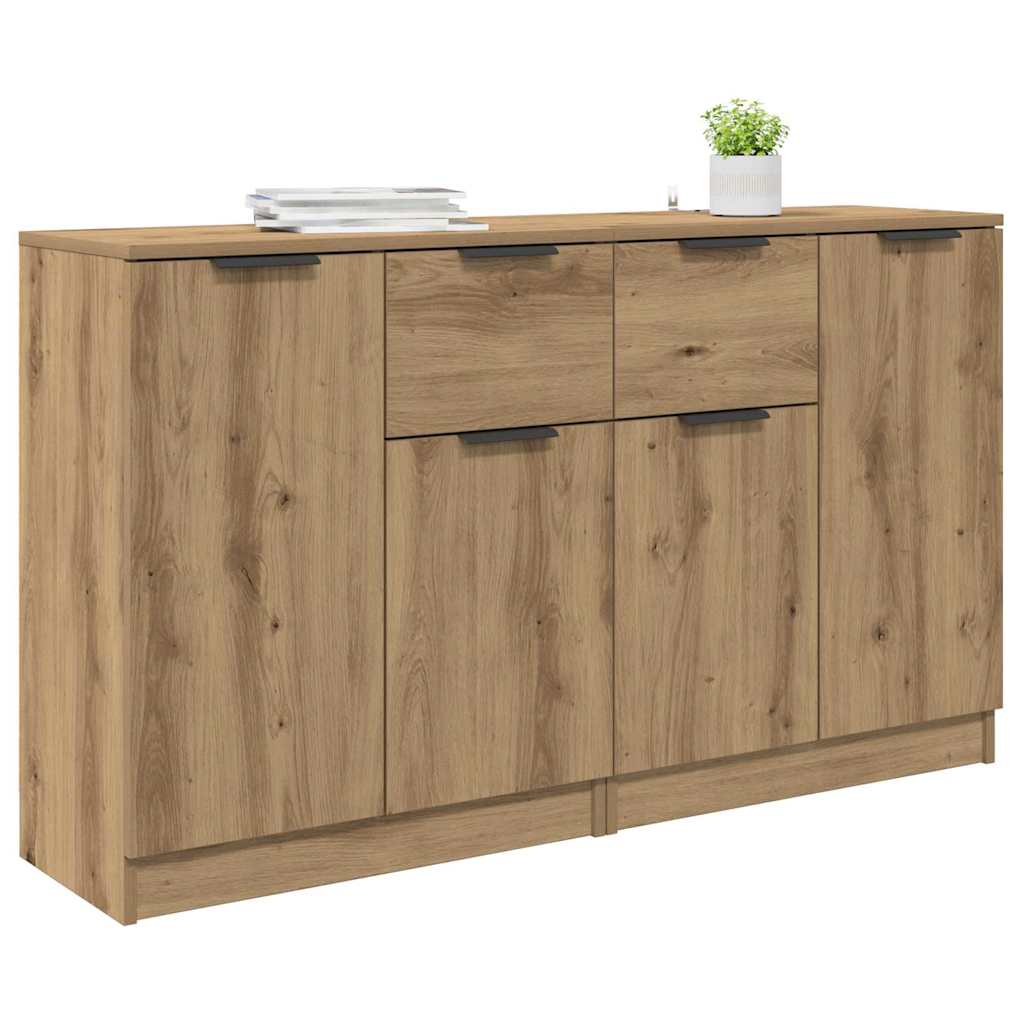 Konzole 2 Ks Artisanový Dub 60 X 30 X 70 Cm Kompozitní Dřevo
