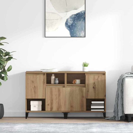 Konzole 2 Ks Artisanový Dub 60 X 35 X 70 Cm Kompozitní Dřevo