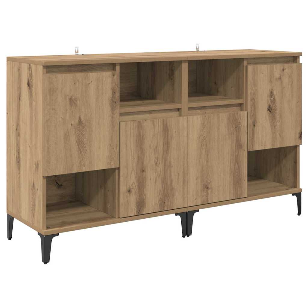 Konzole 2 Ks Artisanový Dub 60 X 35 X 70 Cm Kompozitní Dřevo