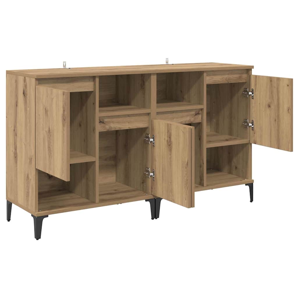 Konzole 2 Ks Artisanový Dub 60 X 35 X 70 Cm Kompozitní Dřevo
