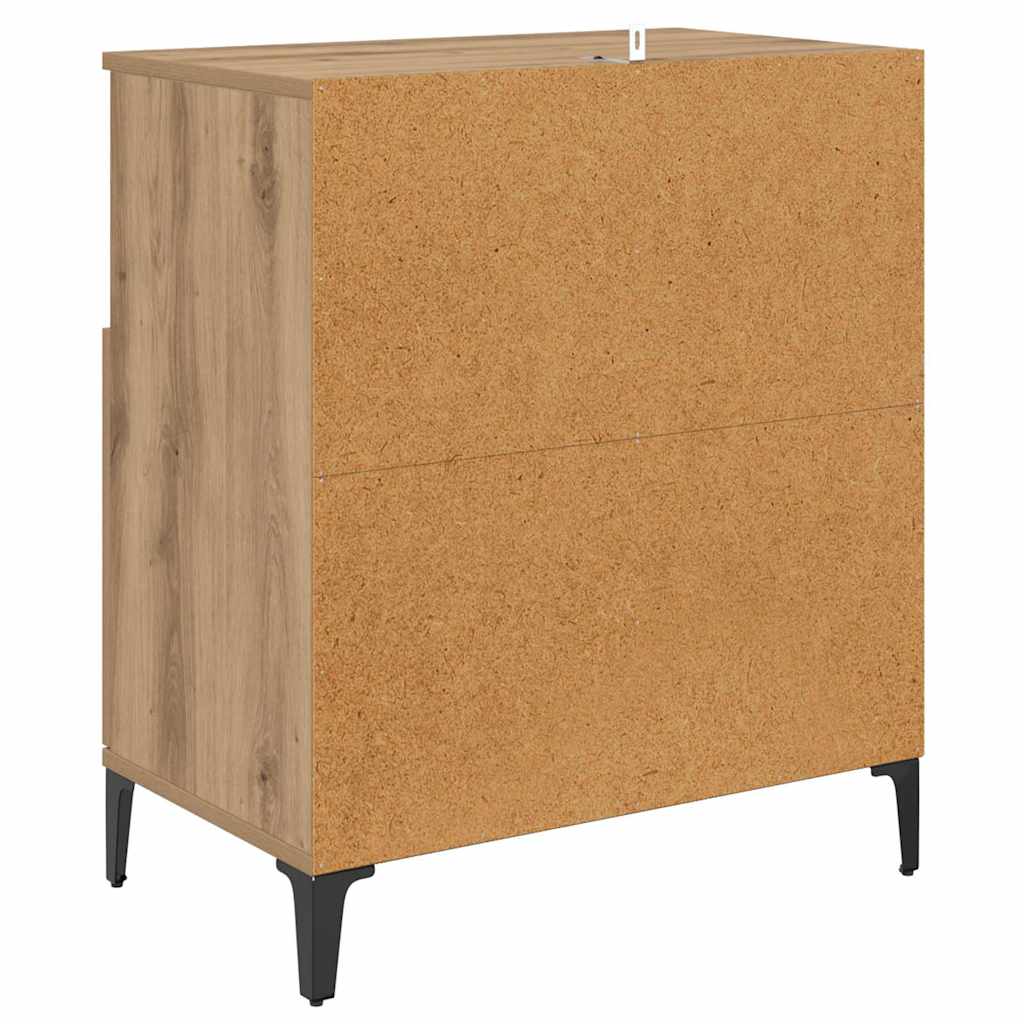 Konzole 2 Ks Artisanový Dub 60 X 35 X 70 Cm Kompozitní Dřevo