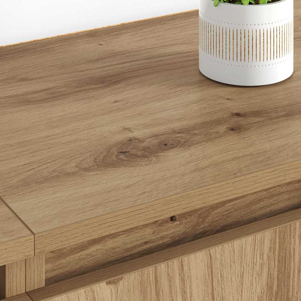 Konzole 2 Ks Artisanový Dub 60 X 35 X 70 Cm Kompozitní Dřevo
