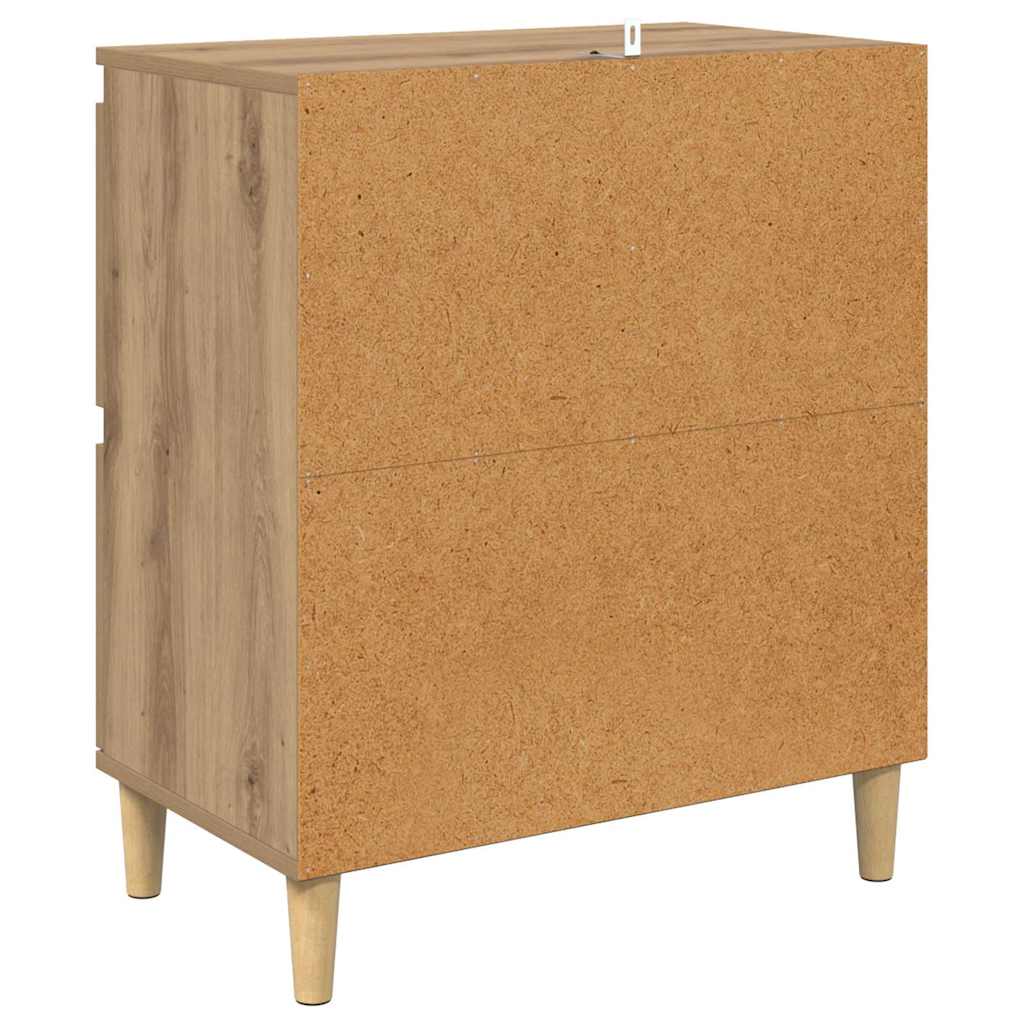Konzole 2 Ks Artisanový Dub 60 X 35 X 70 Cm Kompozitní Dřevo