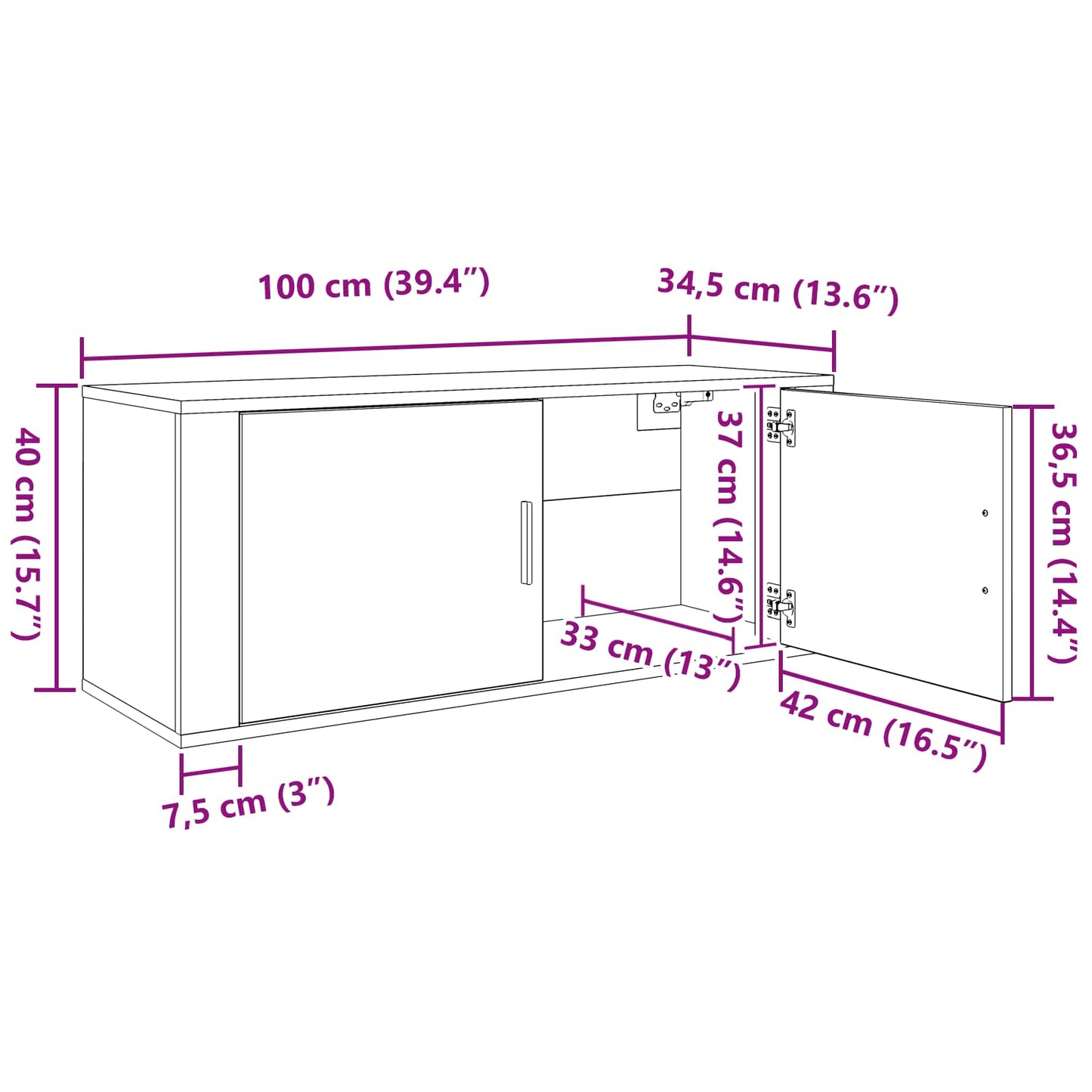 Nástěnný Tv Skříňový Set 2 Ks Artisanový Dub Kompozitní Dřevo