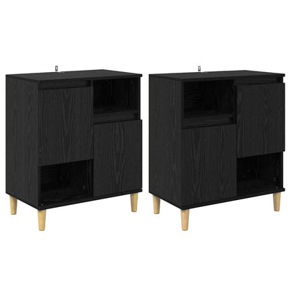 Konzole 2 Ks Černý Dub 60 X 35 X 70 Cm Kompozitní Dřevo